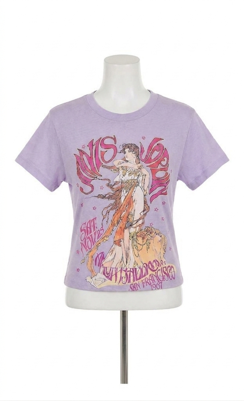 NEW CHASER janis joplin avalon ballroom top in lavender